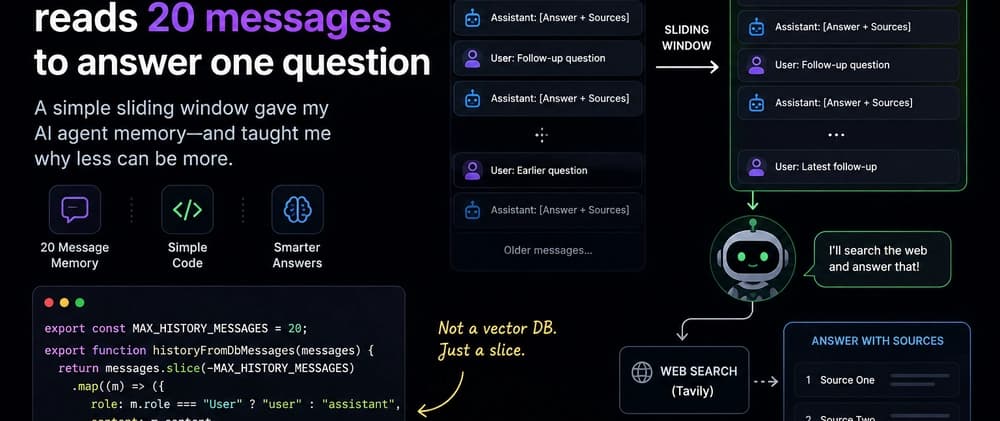 My search agent reads 20 messages to answer one question